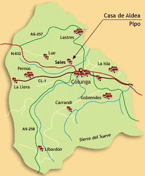 Mapa de Colunga