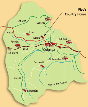 Map of Colunga